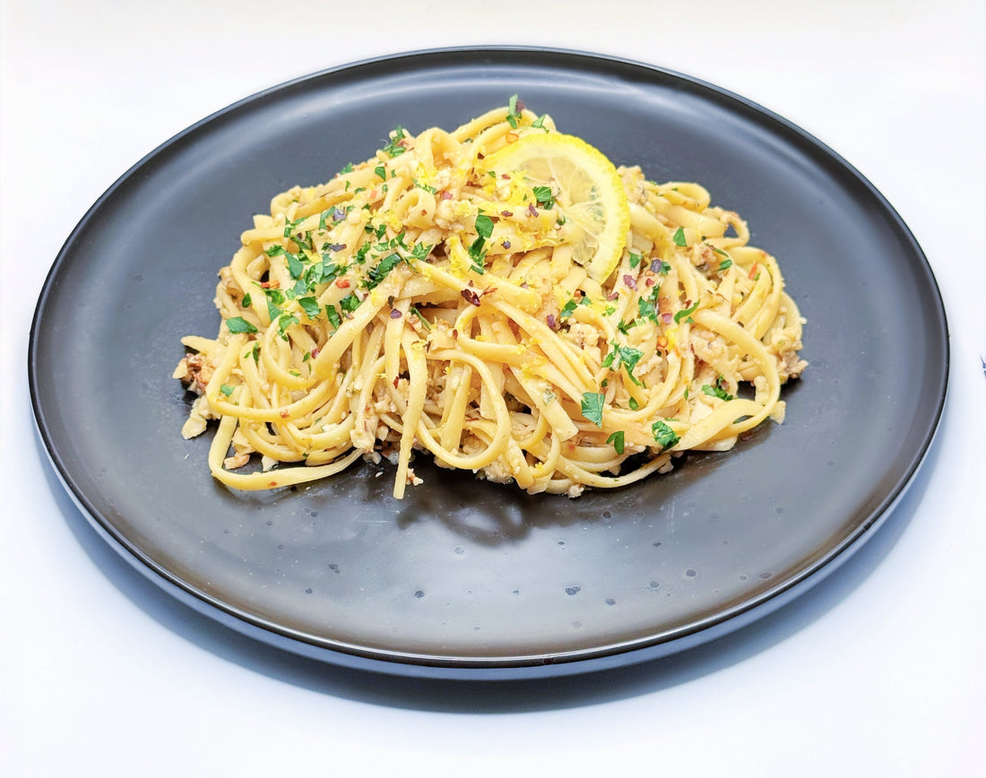 Lemony Cauliflower Pesto Pasta