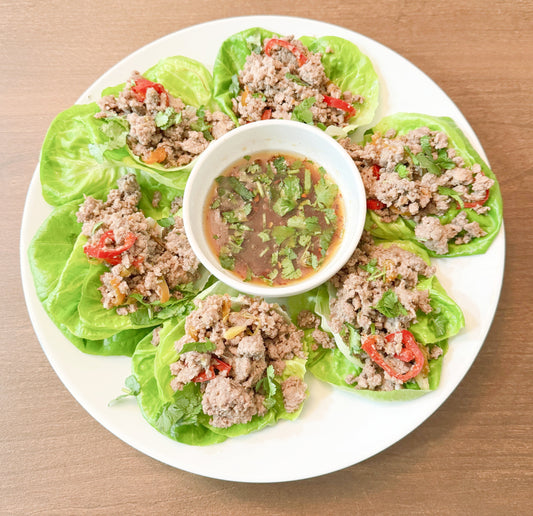 Butter Lettuce Beef & Sausage Ginger Wraps