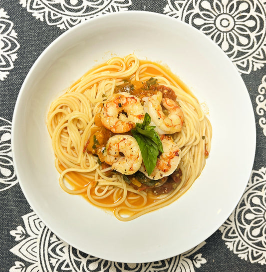Herbed Shrimp Pasta with Tomato & Garlic