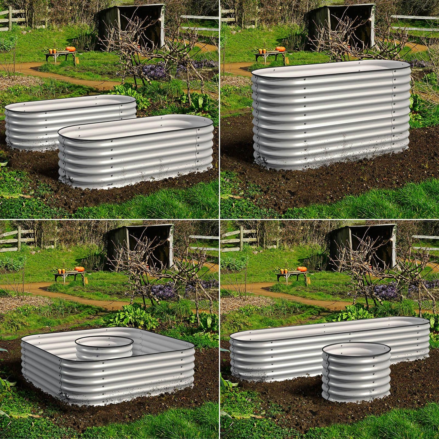 Olle 4-Style Modular Galvanized Raised Garden Beds [Build 1 of 4 Configurations]