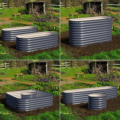 Olle 4-Style Modular Galvanized Raised Garden Beds [Build 1 of 4 Configurations]