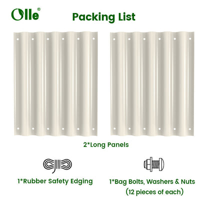 Olle Gardens 17" Tall, 12-in-1 20" Raised Bed Extension Kit