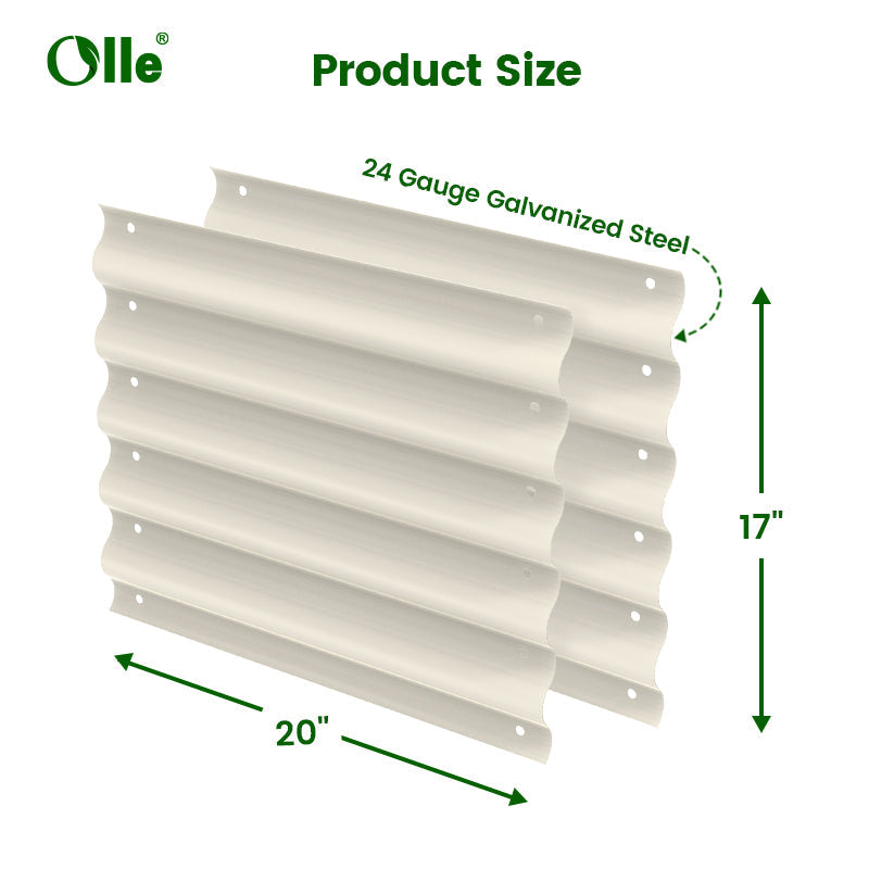 Olle Gardens 17" Tall, 12-in-1 20" Raised Bed Extension Kit