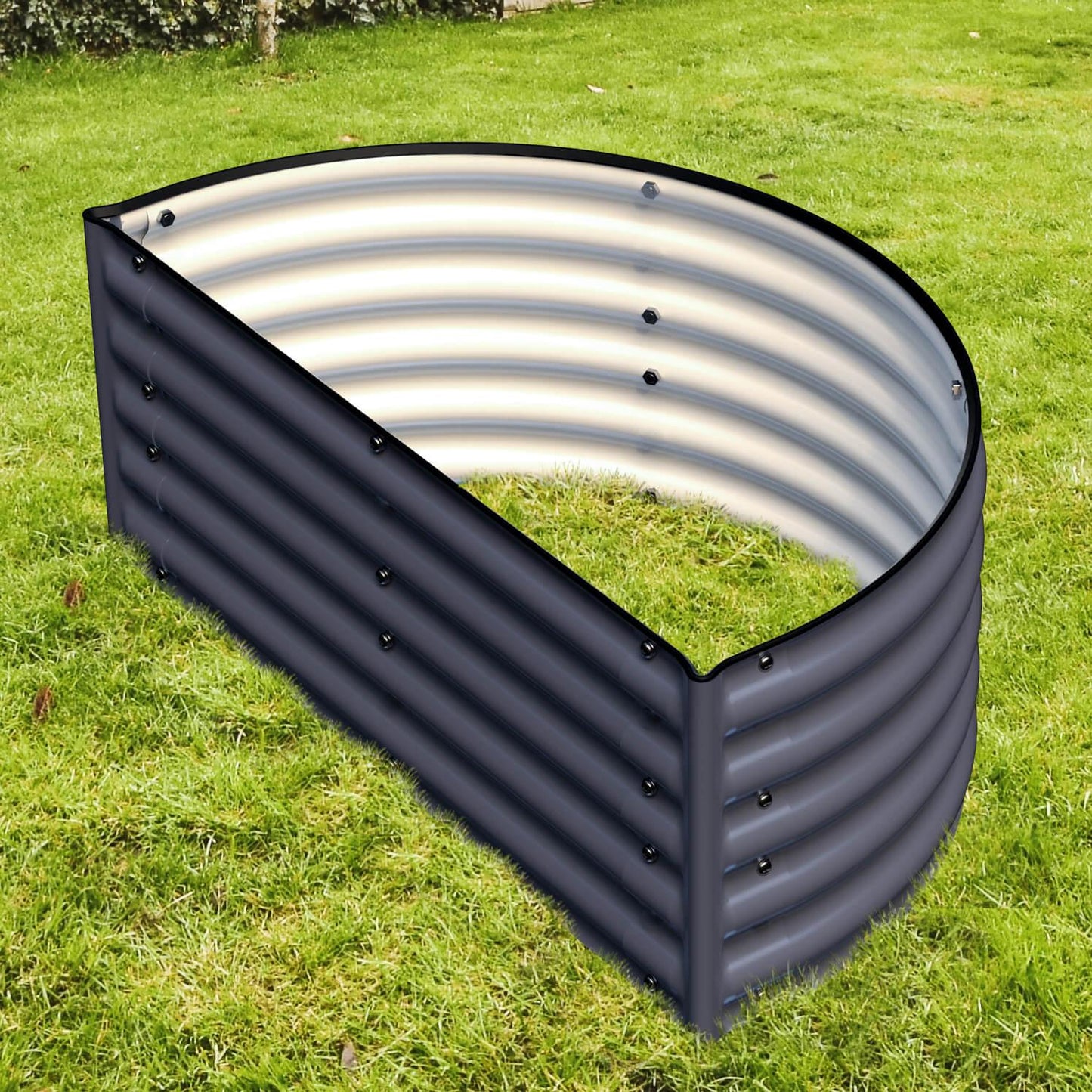 Half-Moon Garden Box Kit: Elegant & Space-Saving Raised Bed 🌼